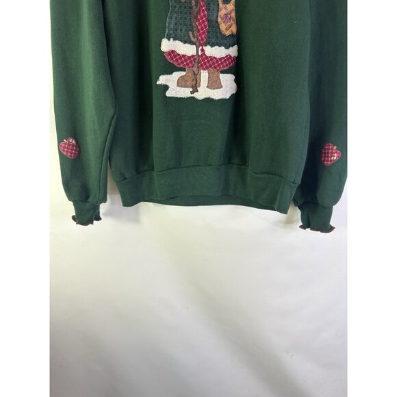 VTG 90s Custom Santa Clause St. Nick Christmas Crewneck Sweatshirt - Picture 3 of 8